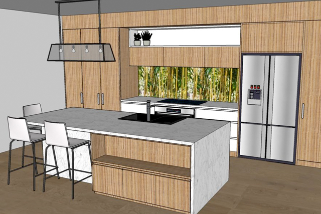 examples of kitchen designed in sketchup